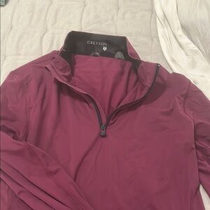 Greyson Burgundy Quarter-Zip Pullover size L